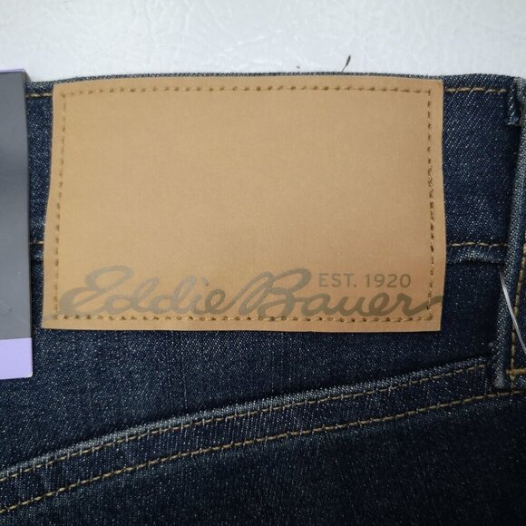 NWT Eddie Bauer Men's Size 30/32 Stretch Breathable Dark Wash Blue Jeans - Picture 11 of 14